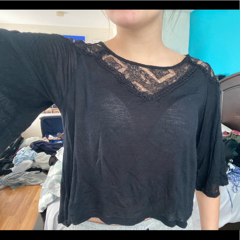 Black flowy top Charlotte Russe